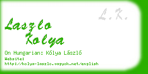 laszlo kolya business card