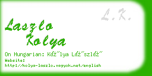 laszlo kolya business card